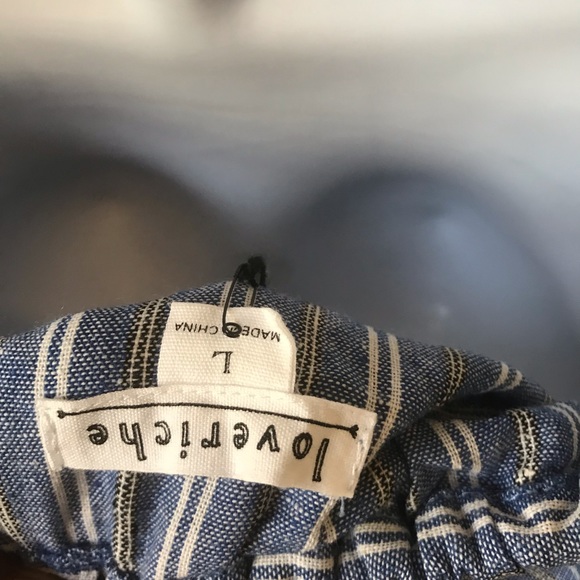 NWT Love Riche Ruffle Striped Top - Picture 5 of 5